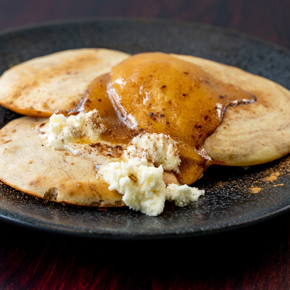 Cinnamon Bun Protein Pancakes
