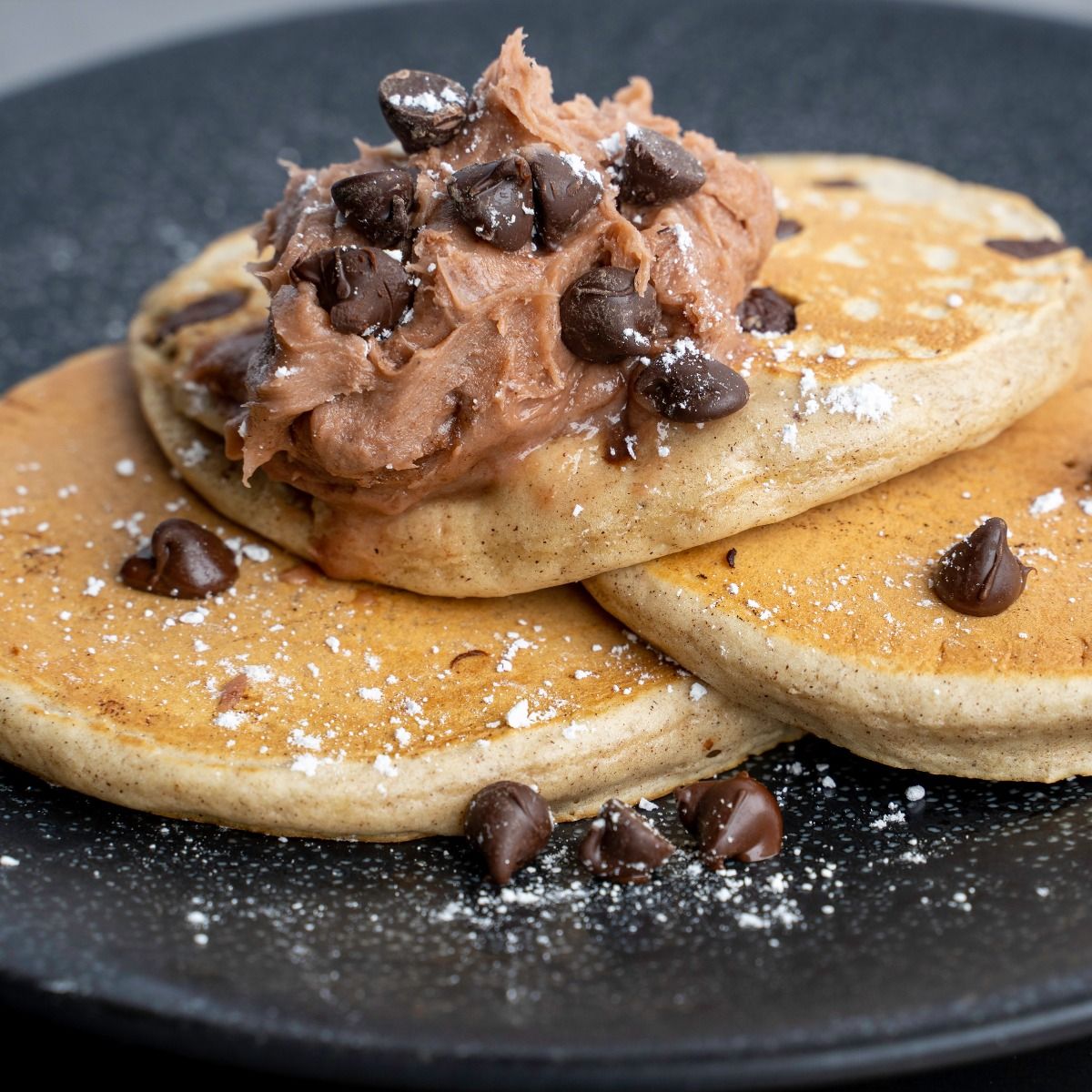 Chocolate Chip Protein Pancakes
